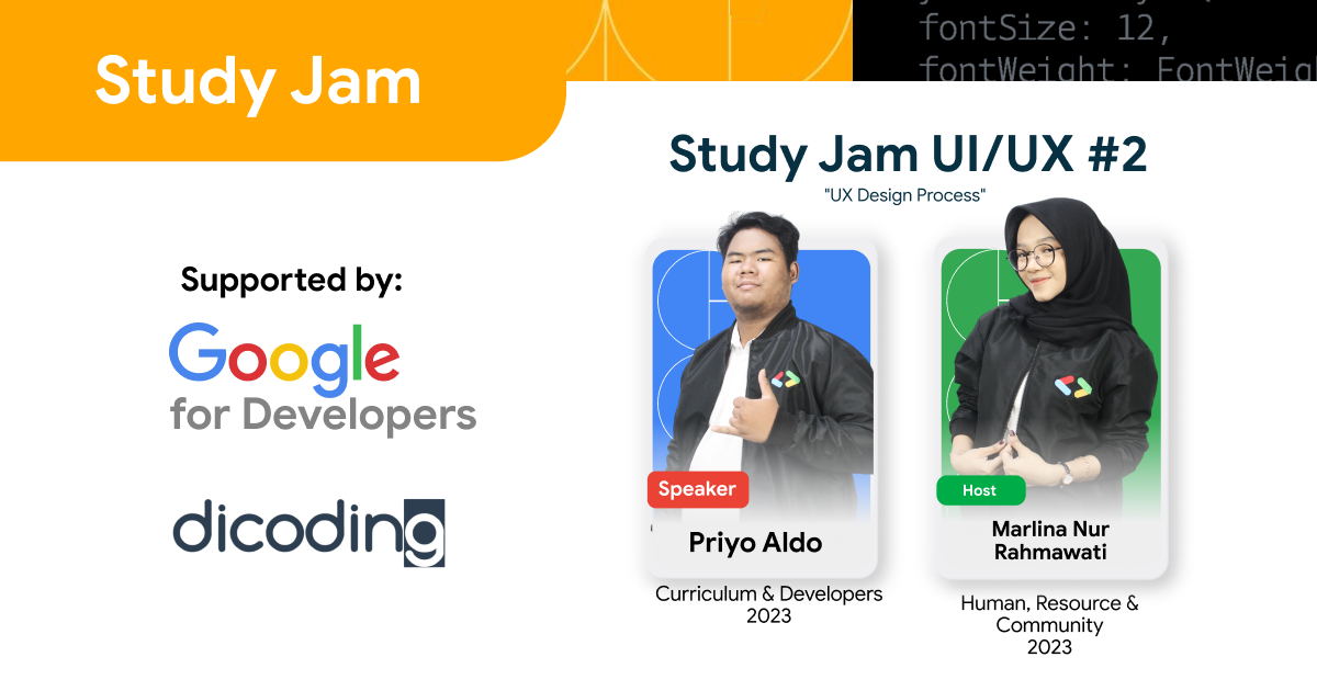 STUDY JAM UI/UX #2 "UX Design Process" - Dicoding Indonesia
