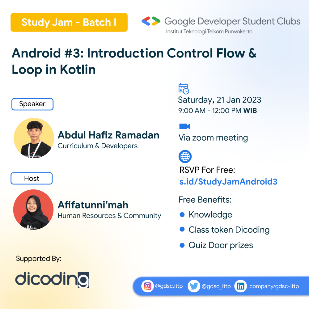 Study Jam - Batch 1 Android #3: Introduction Control Flow & Loop in ...