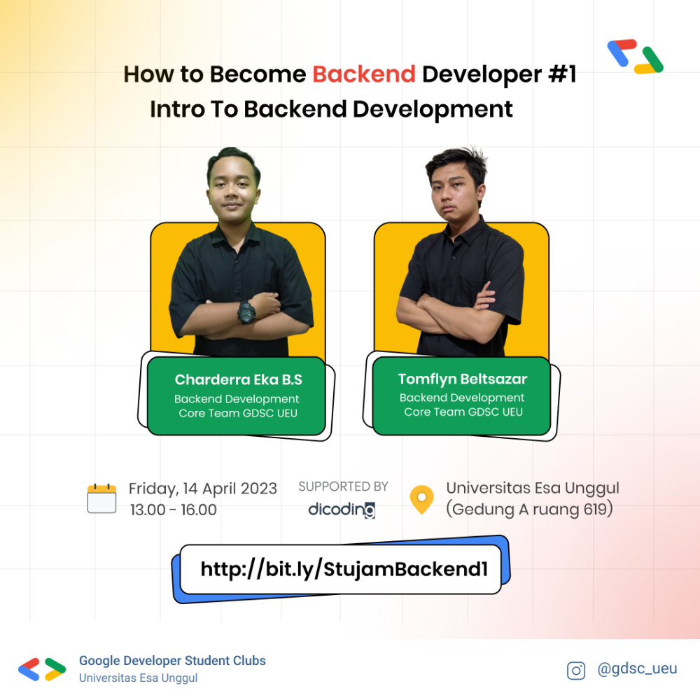 Study Jam - How to Become Backend Developer #1: Introduction to Backend ...