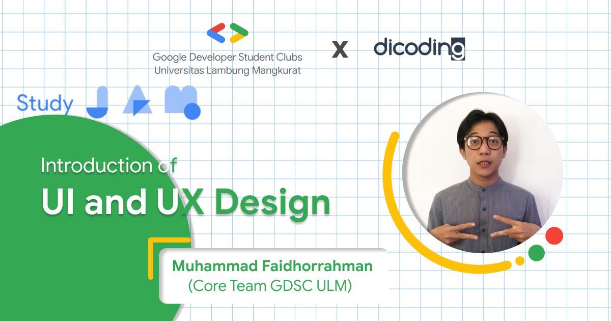 Study Jam Introduction of UI and UX Design - Dicoding Indonesia